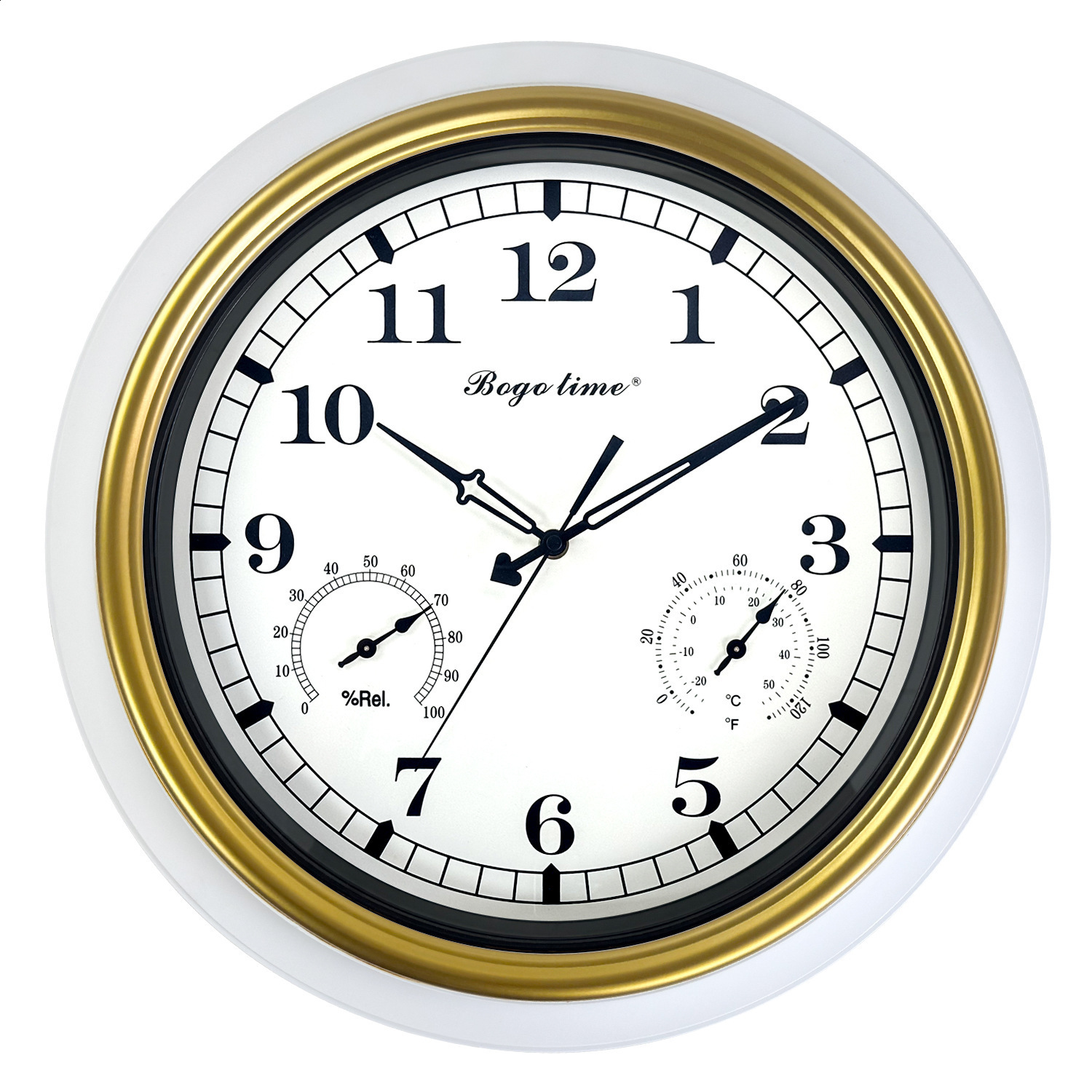 Wall Clocks Better Homes Gardens 30" Indoor Brown Round Wood Arabic Analog Clock 231122