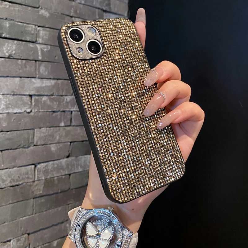 Luxurious shiny Leather diamond rhinestone Glitter for iphone 17 16 15 14 13 12 11 Pro Max Plus 17Air 16E Cover Protective Shell C251209