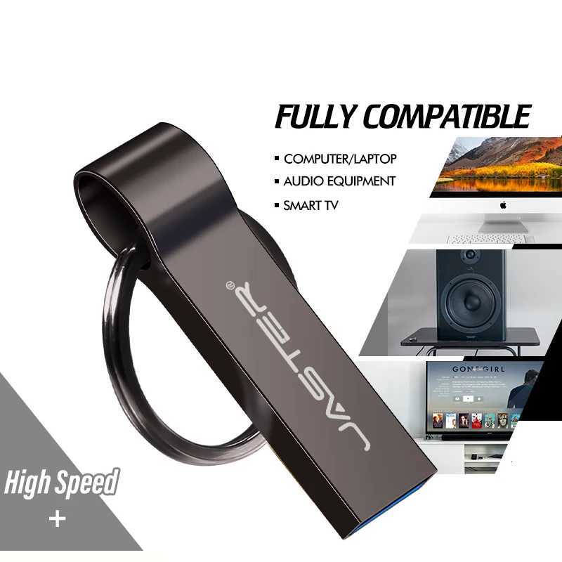 JASTER USB30 Metal Memory Stick 128GB Business Gift Pen Drive 64GB with Box USB 30 Flash Drive 32GB High Speed U Disk 16GB 8GB C251209