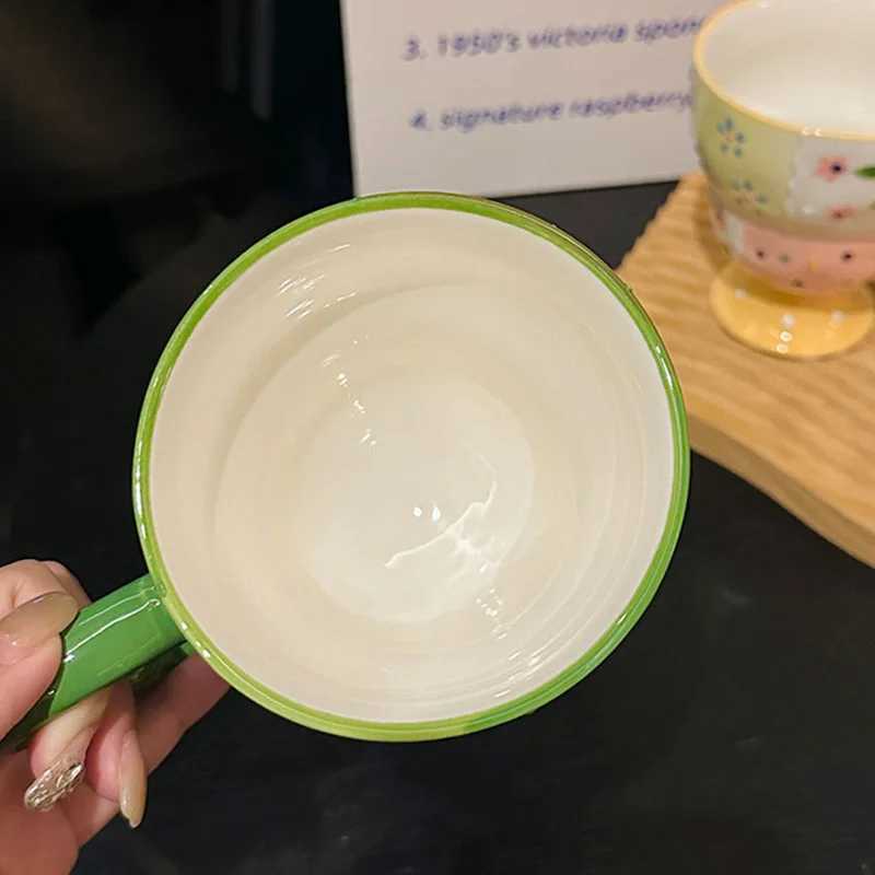 3D Coffee Cups Kawaii Ceramic gs Breakfast Fruit Milk Cups Hand Painted Dessert g He Decoration Kitchen Accessories H251209