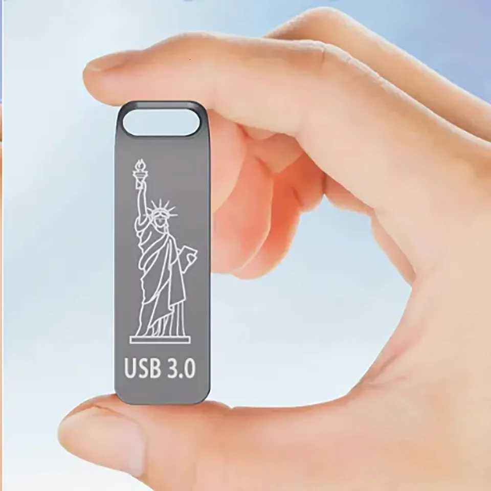 High-speed Pen Drive 128GB USB 30 Flash Metal Drive 64GB Large Capacity key chain Transfer Storage Memory U Disk C251209