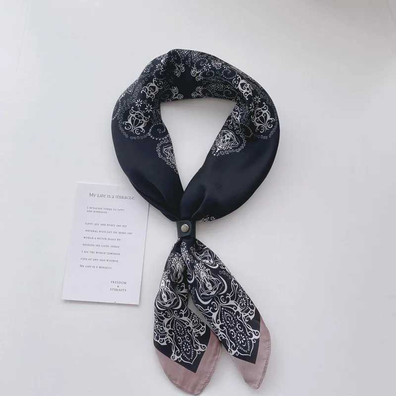 Luxury Paisley Print Silk Square Scarf Women Luxury Design 7070cm Soft Satin Hairband Neckerchief Office Hijab Headband Foulard Gift Y251208
