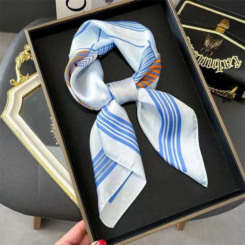 Luxury Luxury Silk Shawl Square Scarf Women Horse Satin Hijab Fashion Wraps Neckerchief Female Hair Bands Ribbon Headband Bandana 70CM Y251208