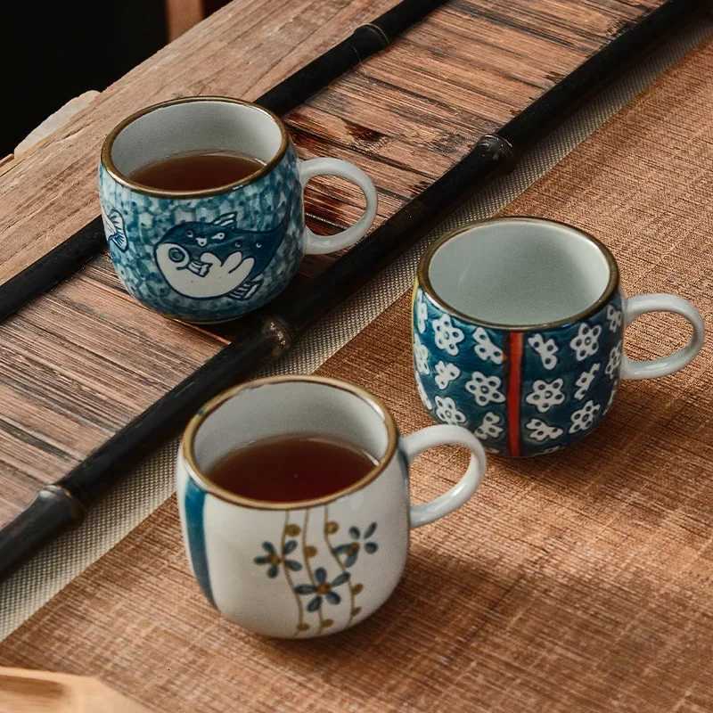 Japanese Hand-painted Handle Tea Cup Ceramic Kung Fu Tea Set Household Single Cup Heat-insated Non-hot Hand Small H251209