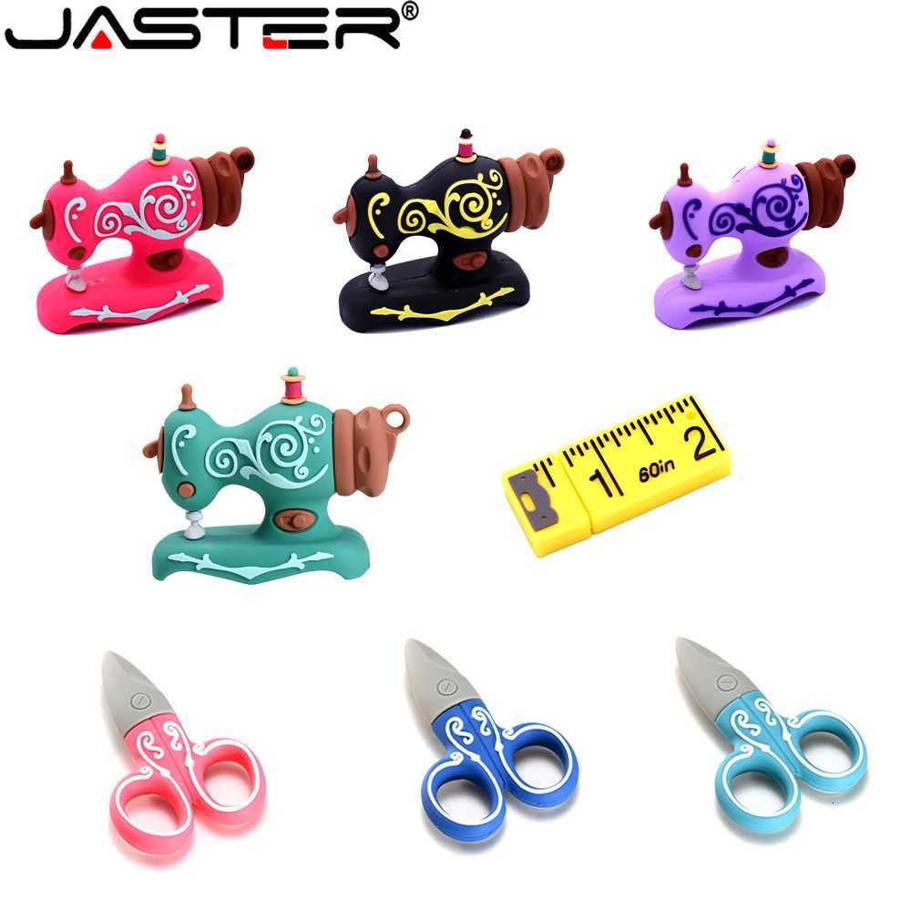 Cartoon USB Flash Drives e Sewing hine Pen Drive Scissors Pendrive Tailor Gift Rer Memory Stick 128GB 64GB 32GB C251209