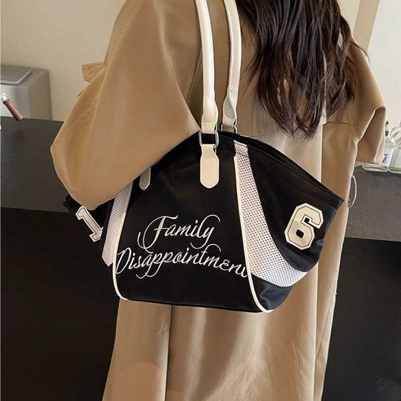 Fi Bowling Style Embroidered Letter Zipper Soft Shoder Bag 2025 New Sporty Travel Bags Oversi Underarm Bag Y251209