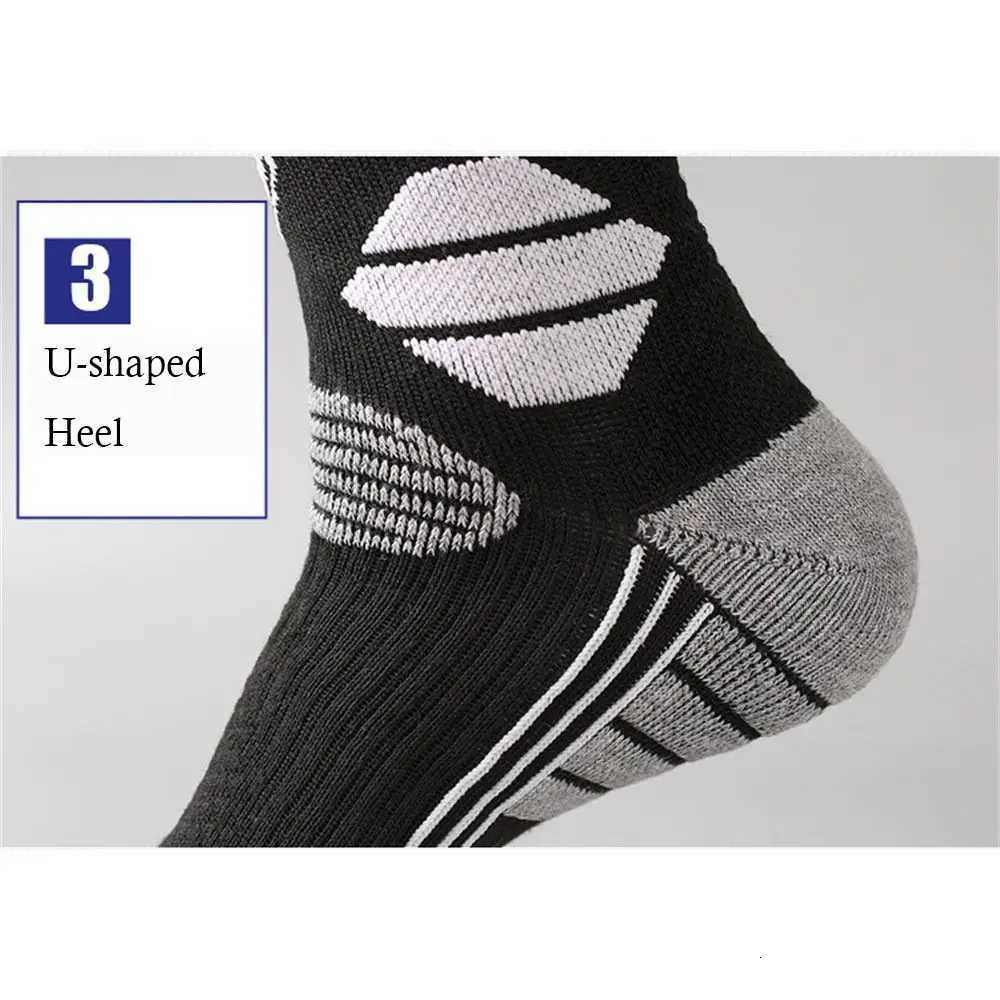 Winter Warm Ski Socks Anti-slip Thickened Breathable Compression Snowboard Socks Thermal Moisture-wicking Knee High SocksT251209