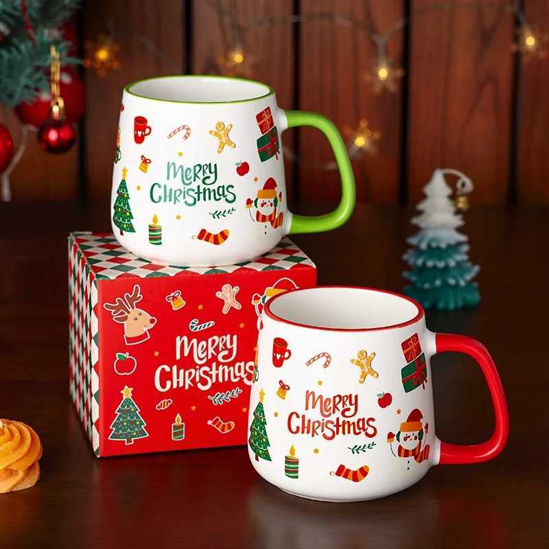 1PC Cute Christmas Gift g Cartoon High Value Ceramic Cup Holiday Souvenir Holiday He Furnishings Gift Accessories H251209