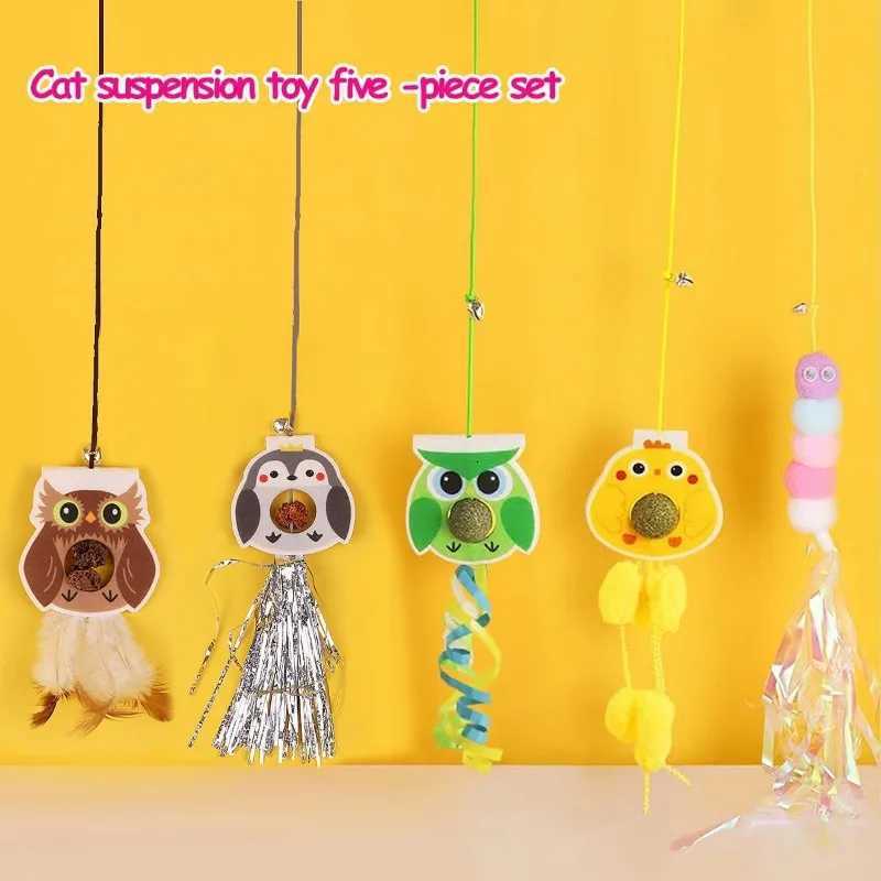 New Interactive Toy with Elastic Cat Catching Rope and Retractable Door Hanging for Cats To Exercise Indoors M251209