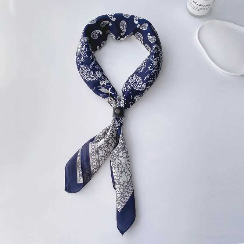 Luxury Paisley Print Silk Square Scarf Women Luxury Design 7070cm Soft Satin Hairband Neckerchief Office Hijab Headband Foulard Gift Y251208