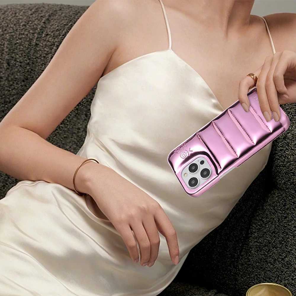 Ins Fashion W Winter The Puffer Case Aurora For iPhone 16 15 14 13 12 Pro Max Phone Cases Cover Shockproof Coque C251209