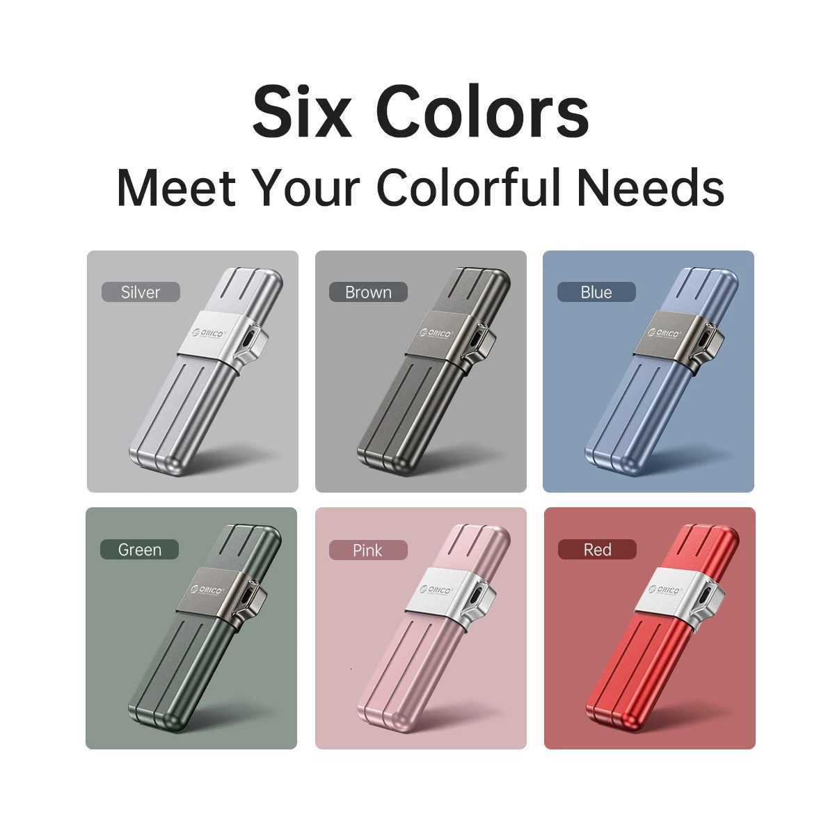 ORICO UFSD All Metal 512GB USB Flash Drive 411MB/S Pen Drives 256GB 128GB 64GB USB Stick Type C Pendrives Memory Stick U Disk C251209