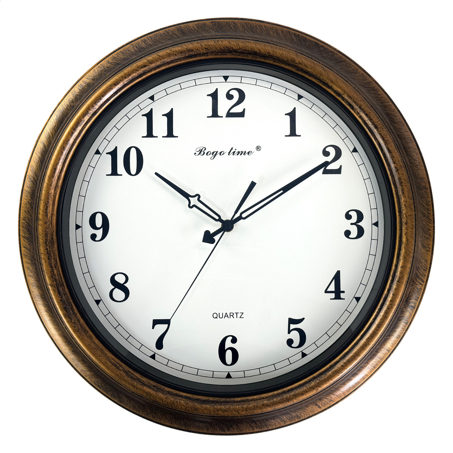 Wall Clocks Better Homes Gardens 30" Indoor Brown Round Wood Arabic Analog Clock 231122