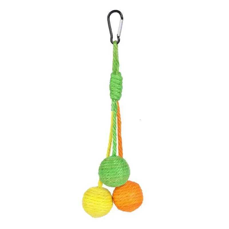 Pet Cat Hanging Sisal Ball Bite-resistant Wear-resistant Jute Twine Rope Pet Supplies for Relieve Boredom Chewing Scratching Toy M251209
