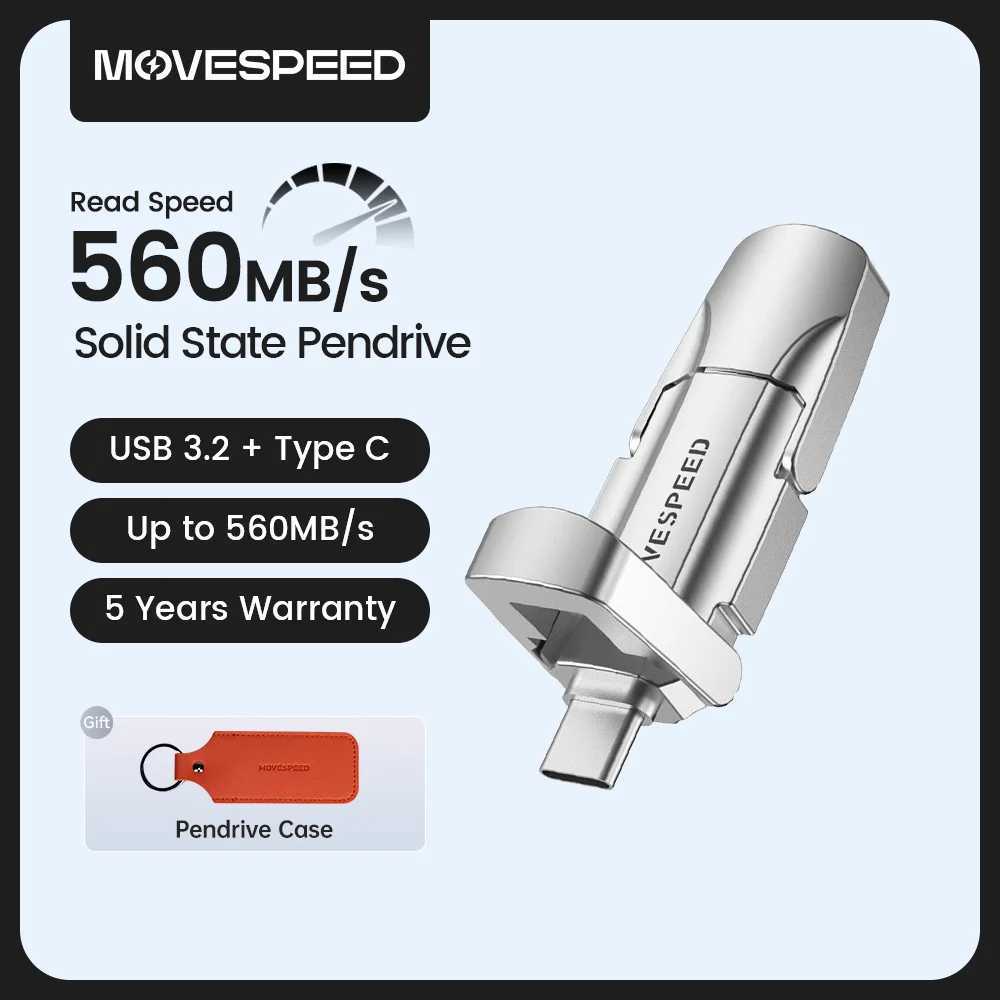 MOVEED USB 32 Solid State Pen Drive 520MB/s High Speed USB Type C Flash Drive 1TB 512GB 256GB 128GB USB Gen 2 Pendrive Flash C251209