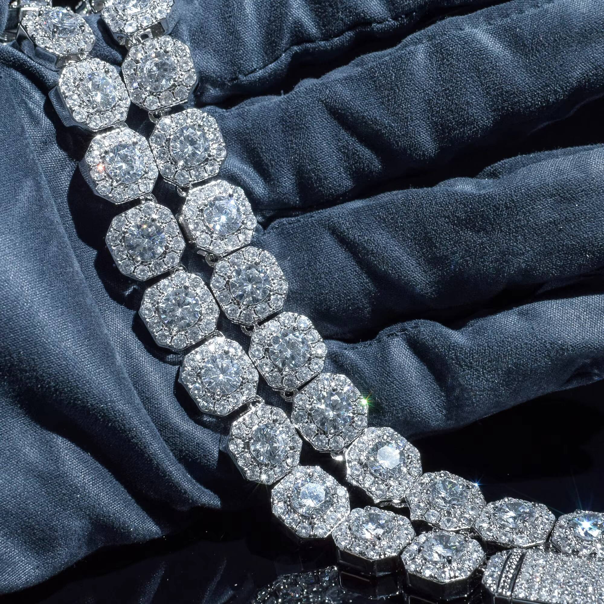 Hip Hop Jewelry 3/4/5/6MM 1 Row Iced Out Tennis Chain Men and Women Moissanite Choker Necklace
