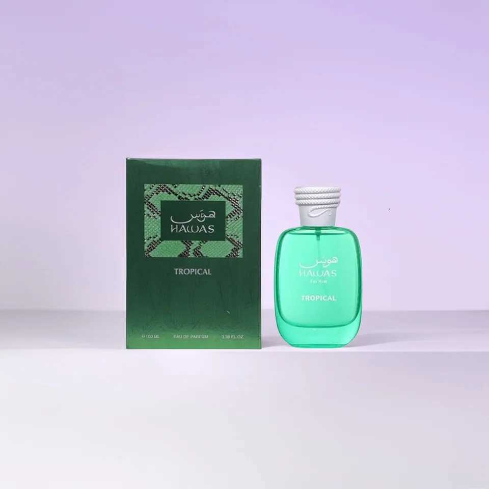 RASASI Hawas Tropical Eau de Parfum Green Glass Bottle 100ml Fresh Fragrance for Personal UseT251209