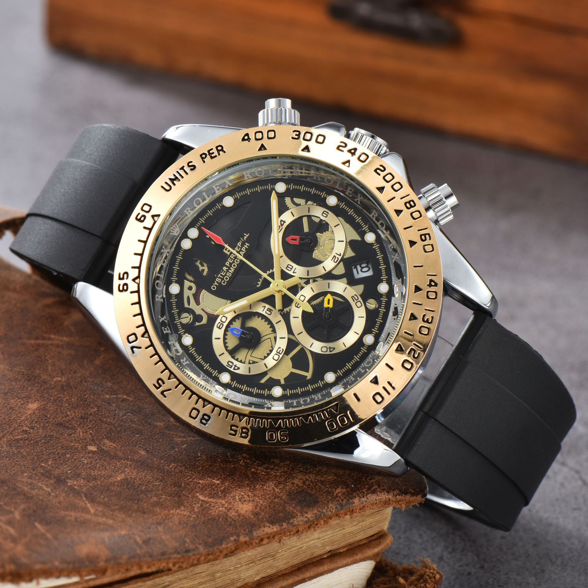 Top-brand multi-functional men's wristwatches with stylish silicone straps - wholesale of men's wristwatches 01