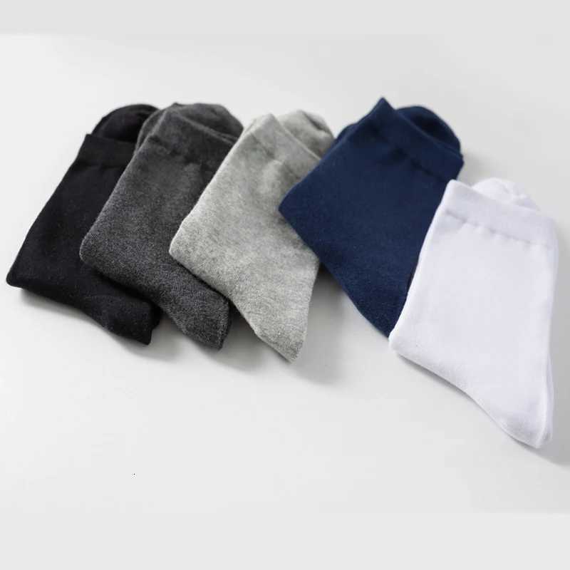 10Pairs/Lot Men Combed Cotton Socks Black Casual Business Breathable High Quality Man Sock New For Male Plus Size EU38-48T251209