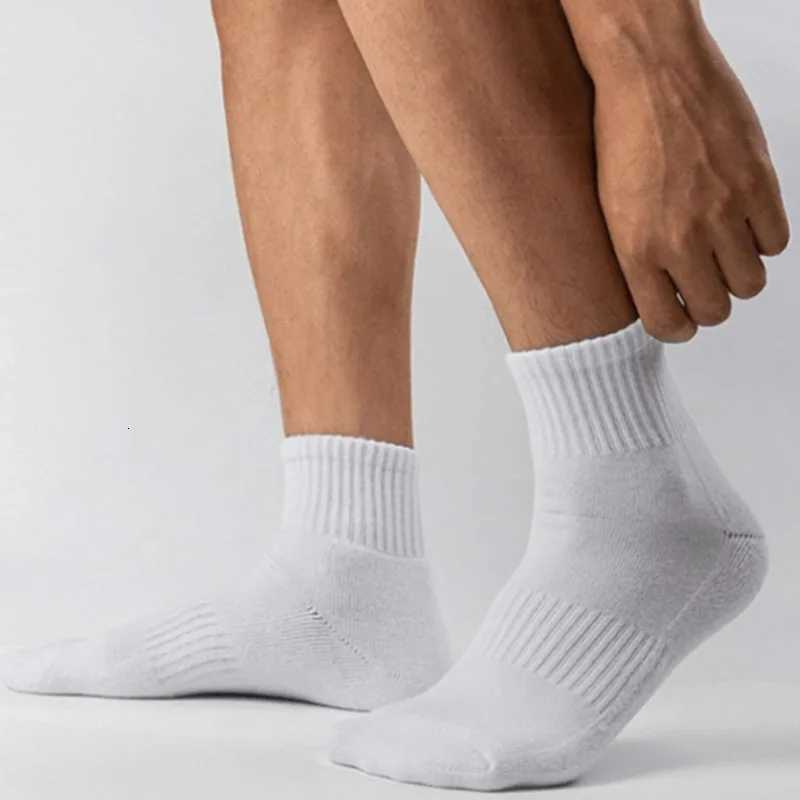 10/20/30 Pairs Neutral Solid Color Mid Calf Round Neck Socks Spring Autumn Sweat Absorbing Breathable All Season Sports SocksT251209