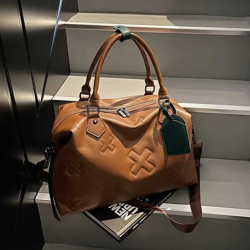 New PU Large-Capacity Travel Bag for Wen - Dry Wet Separati Business/Gym Handheld Carry- Y251209