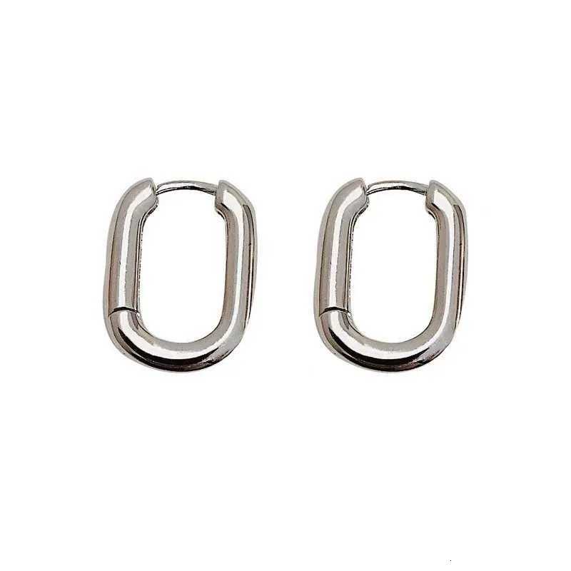 New U-shaped gold-plated ins cold wind oval geometric earrings for women K251209 H260129