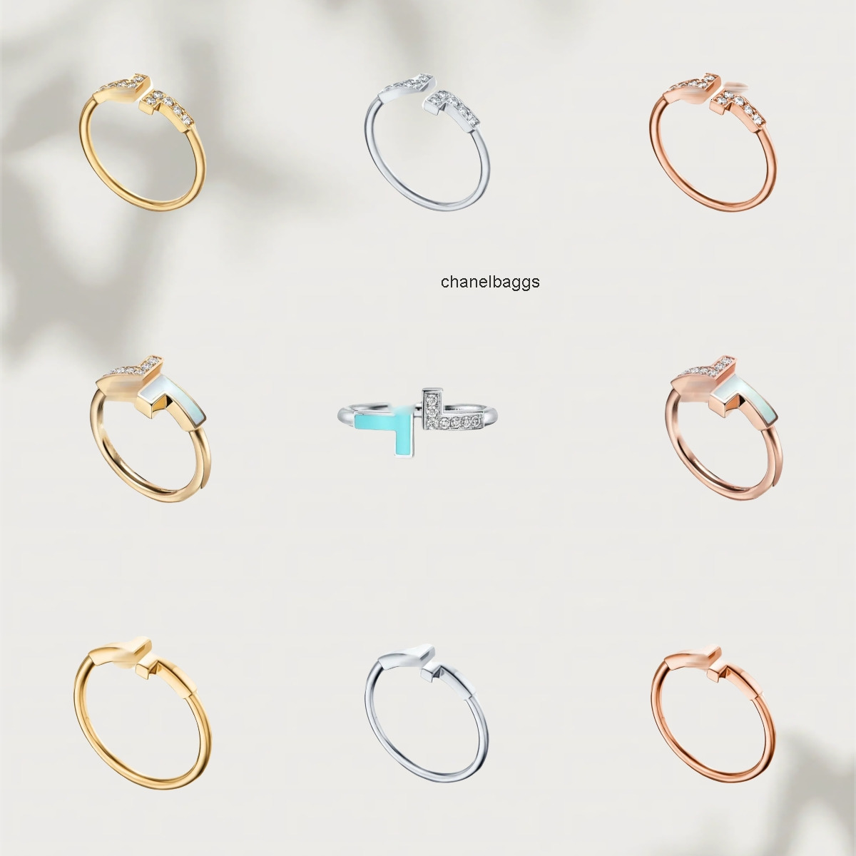 ring designer luxury for rings diamond double t cluster women letter jewelry valentines tiffamy and co tiffanyx tiffanies day gift wedding high quality size 6 9 w 161F