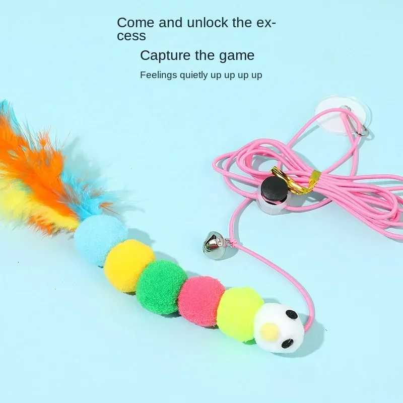 7pcs Random Cat Toy Swing Sticky Disc Elastic Hanging Door Teasing Cat Rope Long Rope Teasing Cat Toy Cat Accessories M251209