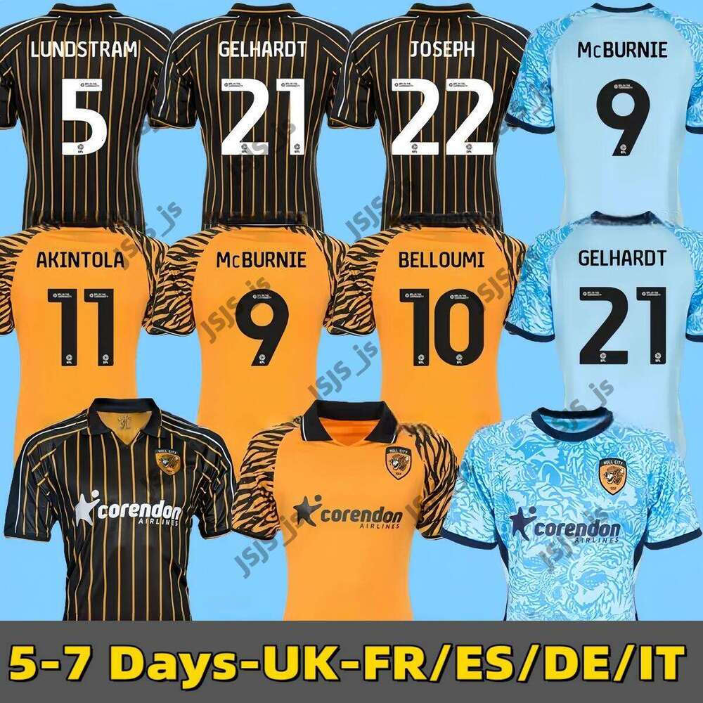 25 26 jerseys HCAFC Kit Hulls Jersey City AFC football Shirts The Tigers soccer shirt HullCitys Kits KAMARA BELLOUMI ALZATE MILLAR kids 3XL 4XL
