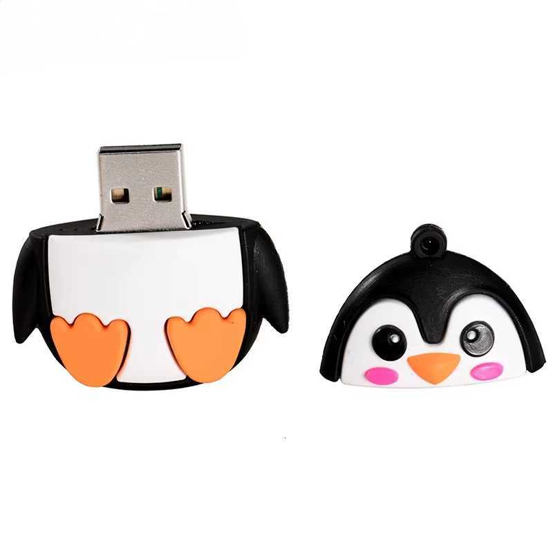 Cute Cartoon Penguin Cat Owl 64GB USB Flash Drive 8GB 16GB 32GB Lion Pendrive USB 20 Memory Stick Dinosaur Pen Drive C251209