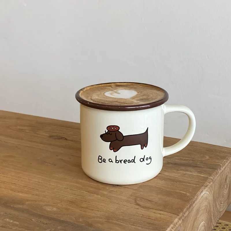 Cute Bread Dog Ceramics gs Coffee g Milk Tea Off Cups Drinkware the Best birthday Gift H251209