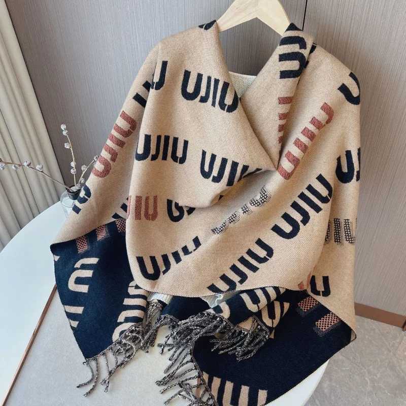 Luxury 2025 New Long Scarf Women Winter Warm Scarves Imitation Cashmere Letters Double-sided Thickened Air Conditioner Shawl Y251208
