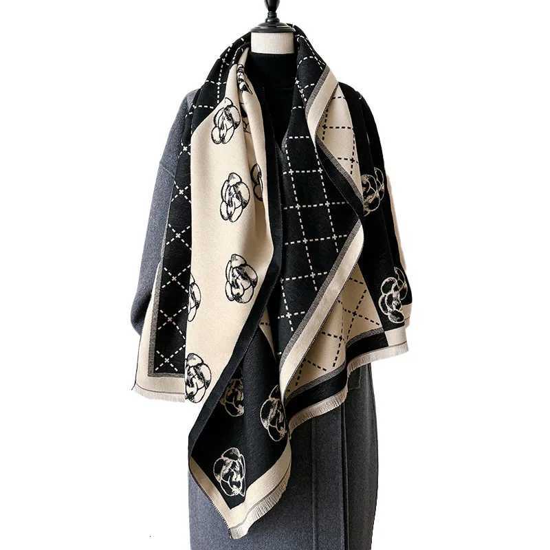Luxury Luxury Designer Brand Winter Blanket Scarf Shawls for Women Warm Faux Cashmere Pashmina Large Wrap Long Foulard Stole Y251208