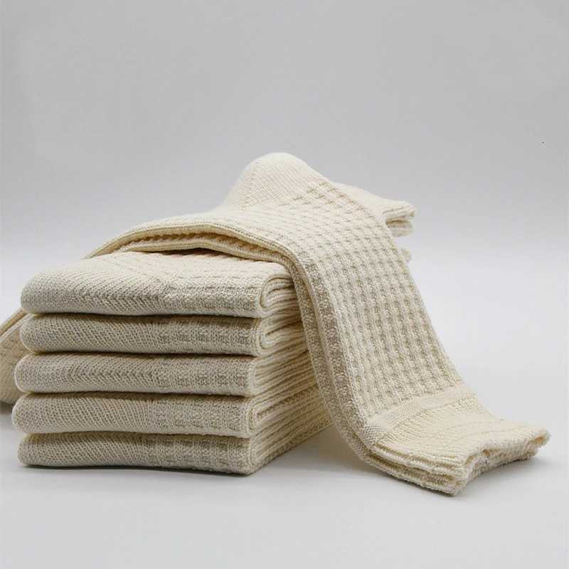 Match-Up Men Waffle Socks For Business Casual Dress Cotton Socks5 PairsT251209