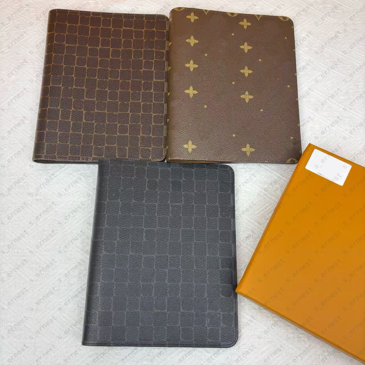 Large DESK Designer AGENDA COVER Men Memo Planner A5 Notebook Fashion Diary Protective Case Card Passport Holder Wallet Women Luxury Desktop Notepad Cover