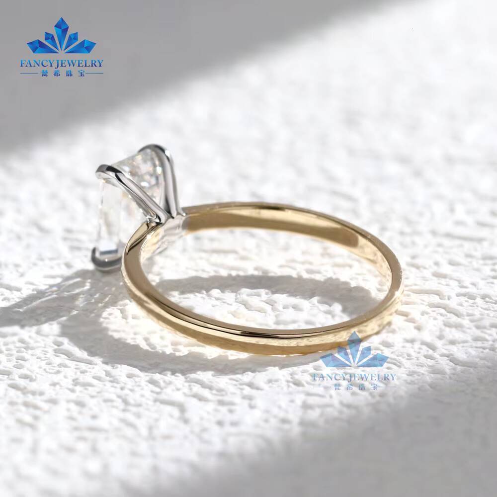 IGI Certified Real Gold Lab Grown 10k 14k 18k Diamond Rings Solid AU750 Wedding Engagement Set for Women
