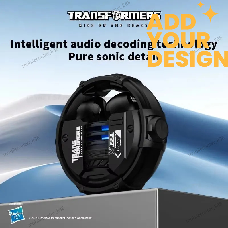 custom TRANSFORMERS TWS Wireless Earphones HiFi Stereo Sound Music Game Earbuds Dual Mode Low Latency HD Call Headphones TF-T23