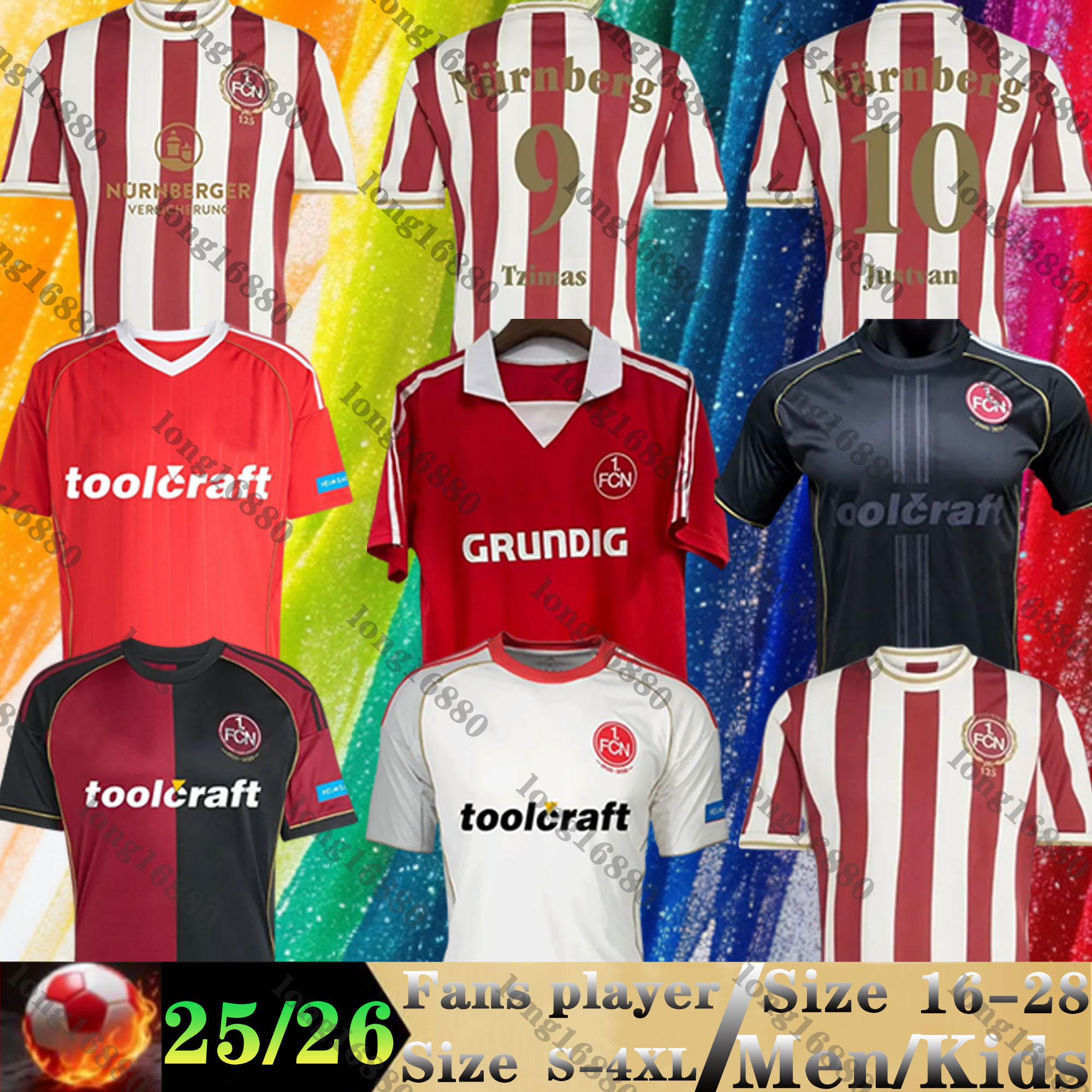 2025 2026 Nuremberg FC Soccer Jerseys TZIMAS EMRELI GOLLER ANTISTE 125th anniversary Nurnberg Men JUSTVAN FLICKTZIMAS GRZYWZC JANDER 25 26 Football Shirts kids kit