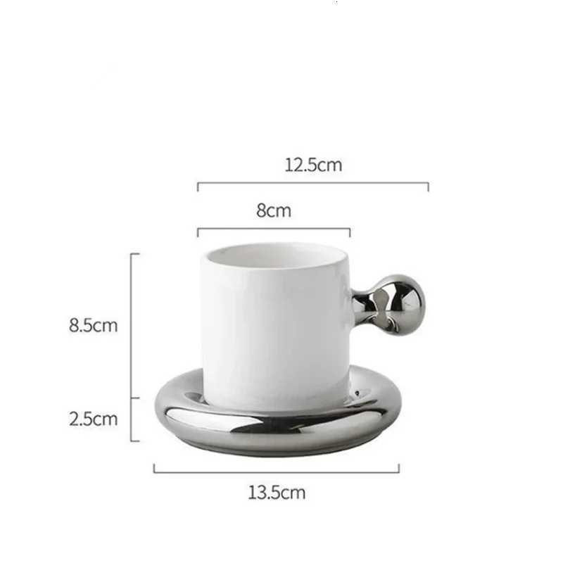 300ML Ceramic Coffee g Set with Saucer Elegant Tea Cups Gift Set for Wen Perfect Birthday Present He Off Drinkware H251209
