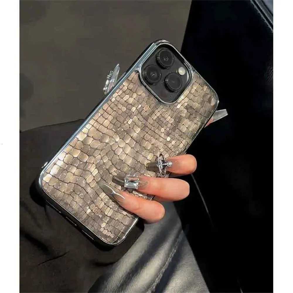 Luxury Crocodile Pattern Glossy Case For iPhone 11 12 13 14 15 16 17 Pro Max Plus 17 Air or Shockproof Bright Plating Cover C251209