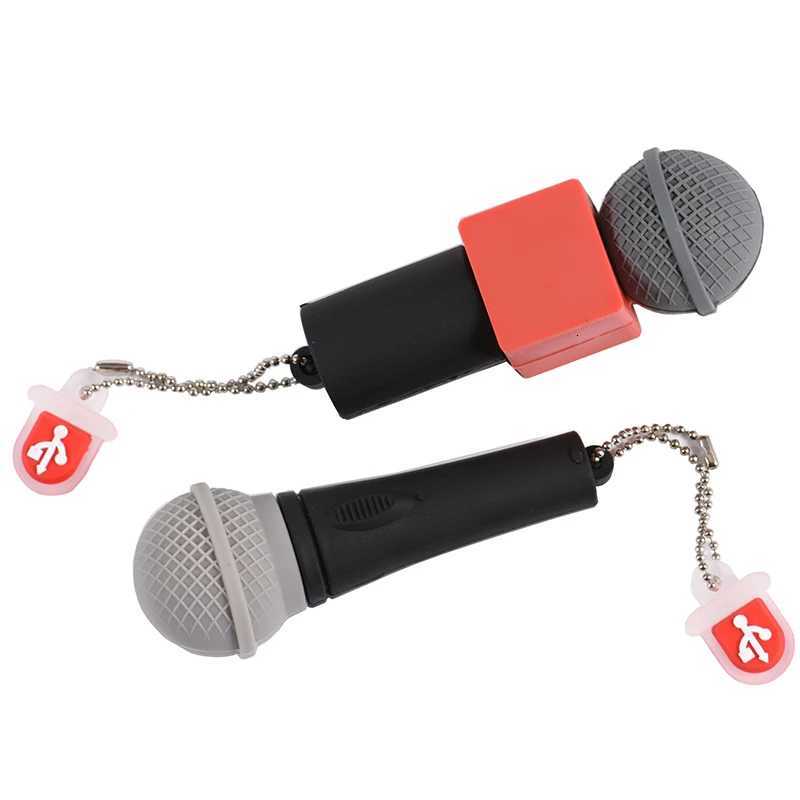 Microphone USB Flash Drive 64GB Memory Disk Mic Speaker Model 16GB 32GB USB Stick Thumb/Car/Pendrive Key/ Gift C251209