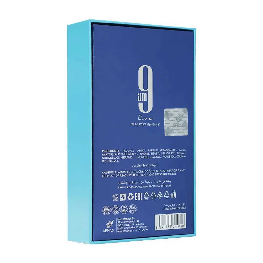Afnan 9 AM Dive Unisex Eau De Parfum 34 Fl OzT251209