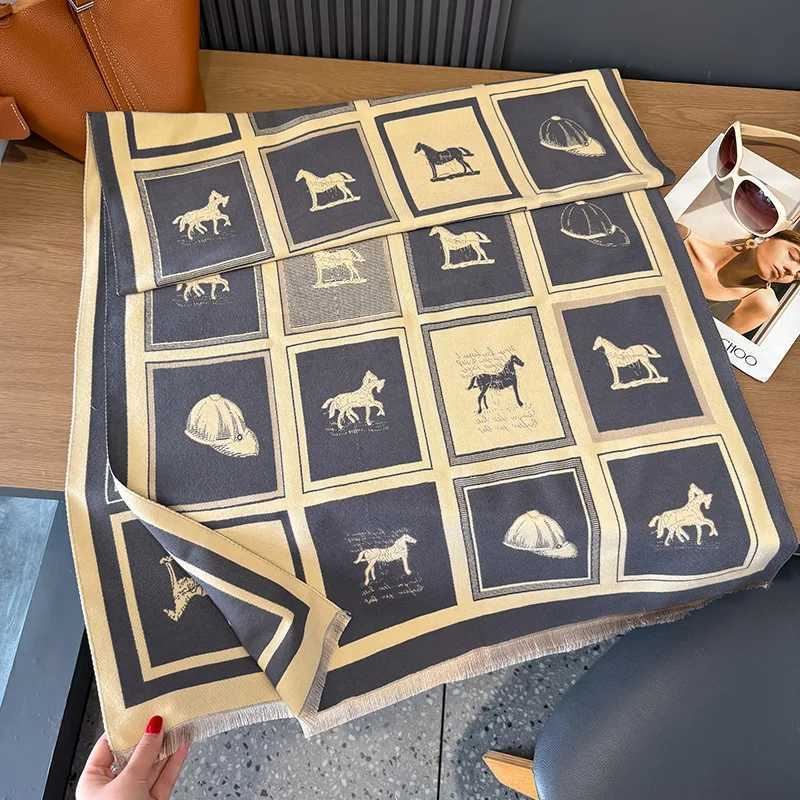 Luxury New Luxury Winter Two-Sided Cashmere Long Fringe Scarves High Quality Women Thicken Wrap Shawl Ladies Pashmina Warm Scarf Y251208