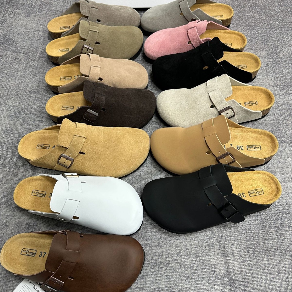 TEEMAZZI Hot new free shipping slippers for mens womens flat slippers pink black beige brown grey Fashionable Versatile Cork Soled Boots size35-46