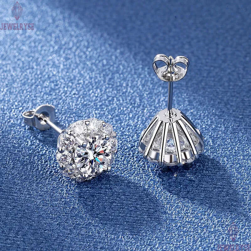 luxury round designer earrings necklace for women short cross chain choker moissanite cz zircon flower design earring ear rings earings chokers jewelr