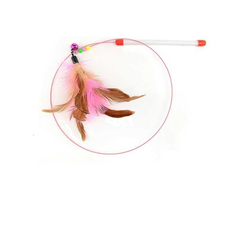 30pcs Kitten Pet Toy Interactive Chaser Training Rod Cat Catcher Feather Wand Fishing Pole Teaser M251209