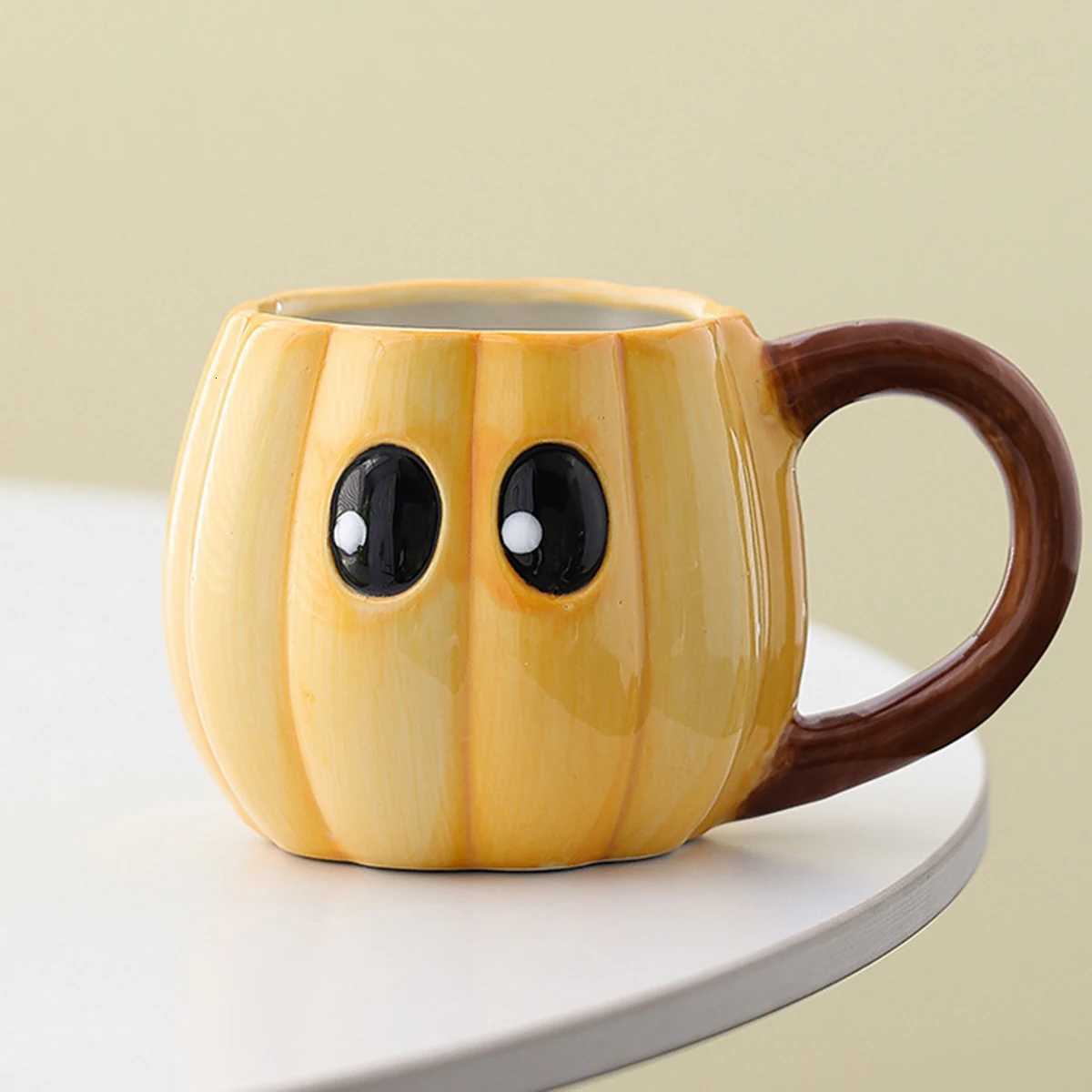 Cute Ghost Pumpkin Halloween Ceramic g Reusable Spooky Coffee Cup with Handle Halloween Party Gift H251209