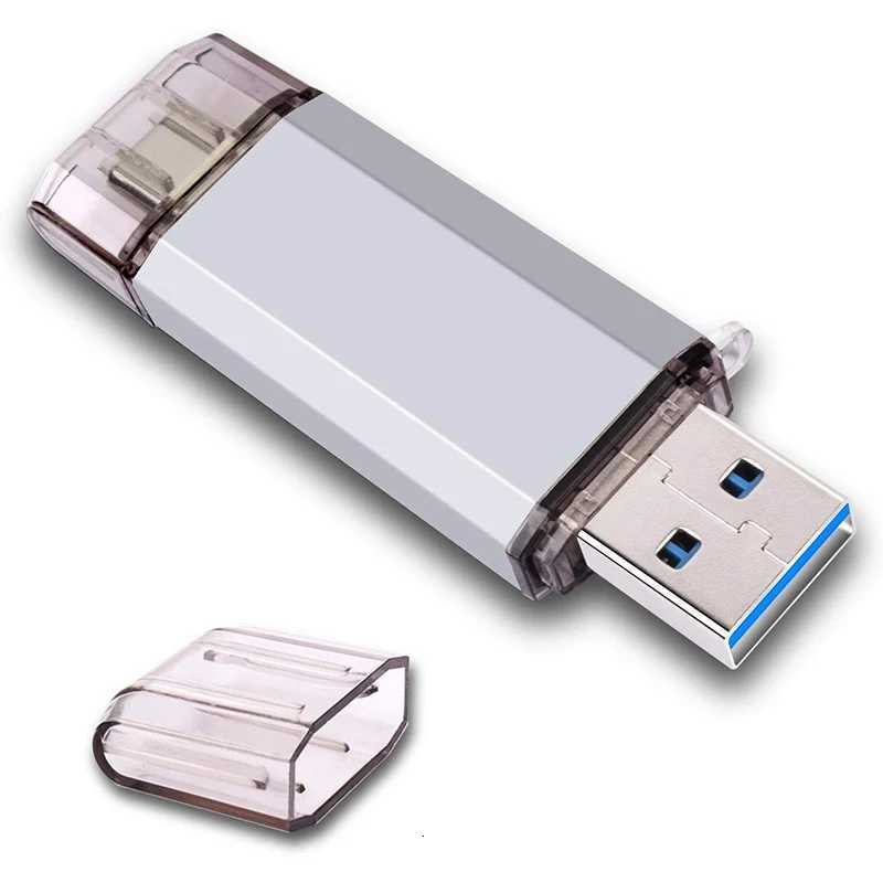 Type-C OTG USB 30 Flash Drive 64GB 32GB 16GB Pen Drive Smart Phone Memory 256GB 512GB USB Stick Type - C 31 Dual Double Plug C251209