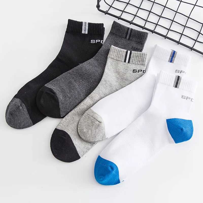 10pcs5 Pairs Comfort Cotton Mens Socks High Quality Sport Breathable Summer Autumn Socks Long Sock For Mens Calcetines SokkenT251209