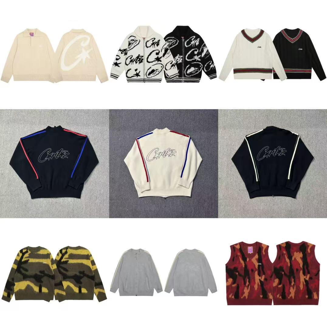 Men's Sweaters Autumn Winter Sweater High Street Trend Knitted Cardigan Zipper Jacket Real Pos Men And Women Cotton Coat